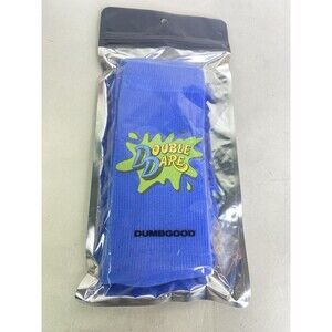 Dumbgood x Nickelodeon Double Dare Crew Socks Blue Fits Mens 8-12 Shoe Size